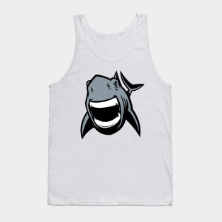 Angry Great White Shark Logo Tank Top